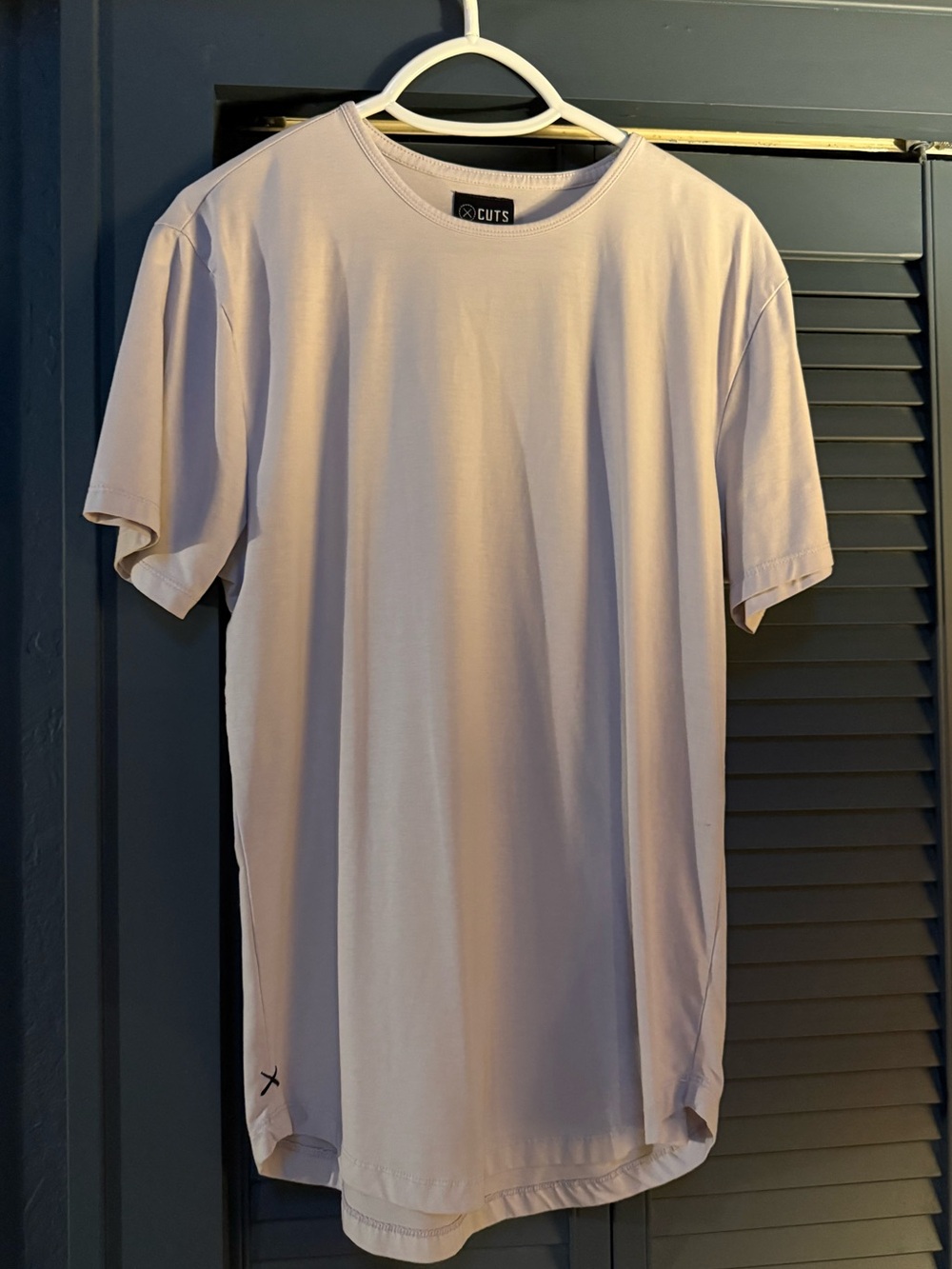 Cuts Clothing Men's AO Curve Hem Crewneck T-Shirt Light Purple XL
